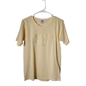 Anvil Top Womens Small Maui Embroidered Gemstones Short Sleeve
